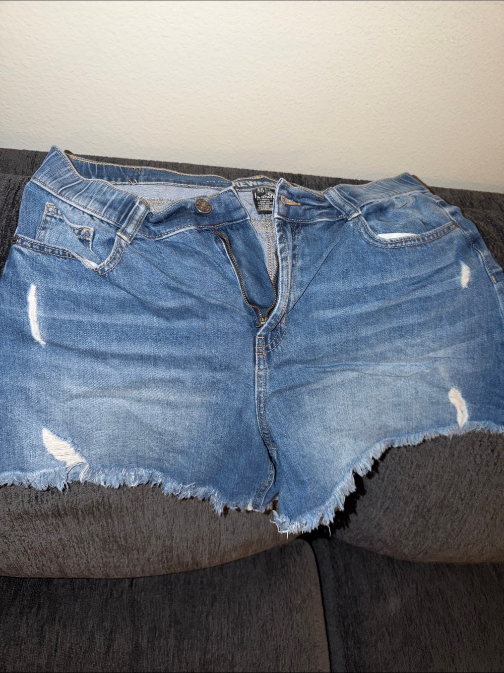 Rewash Blue Distressed Denim Jean Shorts